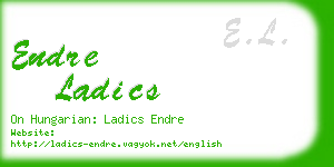 endre ladics business card